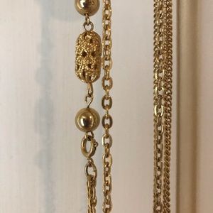 Gold colored 60 inch necklace